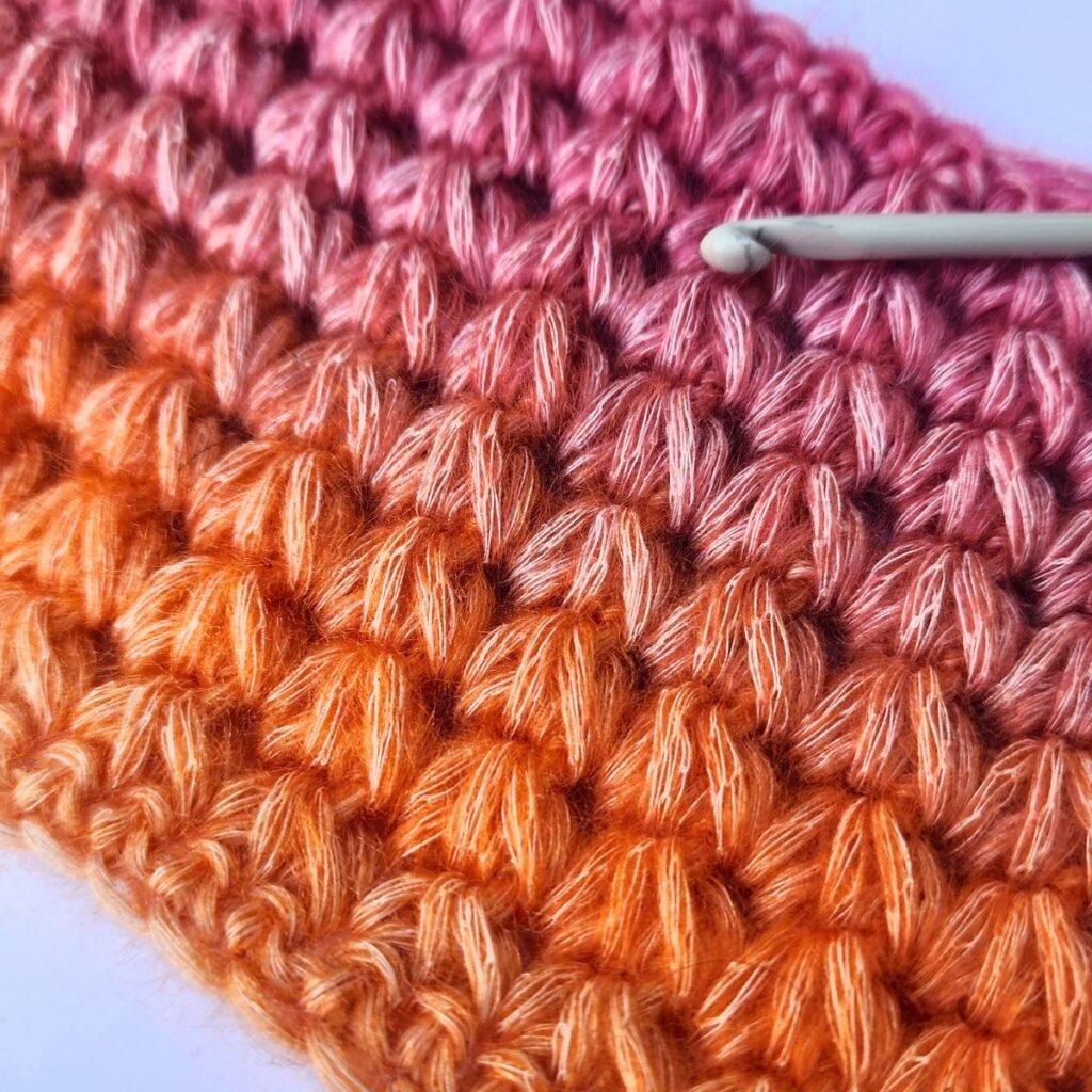 crochet stitch triad pyramid