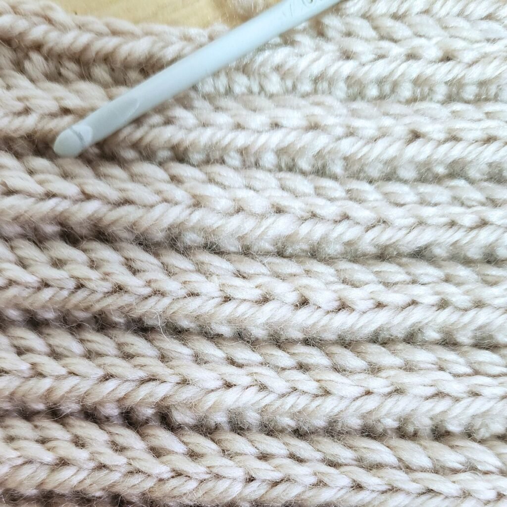herringbone crochet stitch ribbing